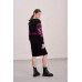 Knitted dress "Flowers" pink/black